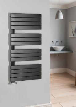 Grzejnik łazienkowy 600 x 1222 mm antracyt 632 W MILI DC625T Aqualine  wizualizacja