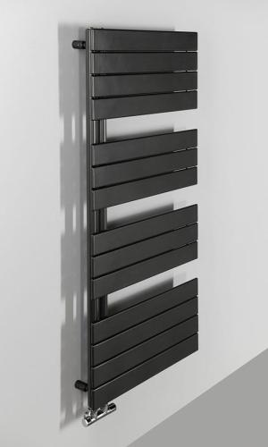 Grzejnik łazienkowy 600 x 1222 mm antracyt 632 W MILI DC625T Aqualine  na ścianie