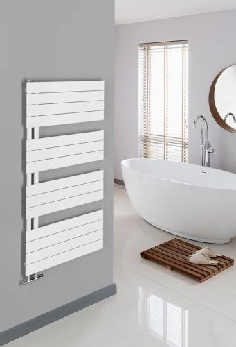 Grzejnik łazienkowy 600 x 1222 mm biały 632 W MILI DC620T Aqualine wizualizacja