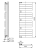 Grzejnik łazienkowy 600 x 1222 mm biały 632 W MILI DC620T Aqualine rysunek