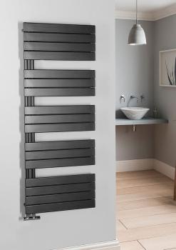 Grzejnik łazienkowy 600 x 1510 mm antracyt 775 W MILI DC645T Aqualine wizualizacja