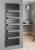 Grzejnik łazienkowy 600 x 1798 mm czarny mat 927 W MILI DC646T Aqualine na ścianie