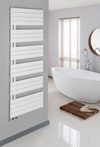 Grzejnik łazienkowy 600 x 1798 mm biały 927 W MILI DC650T Aqualine wizualizacja