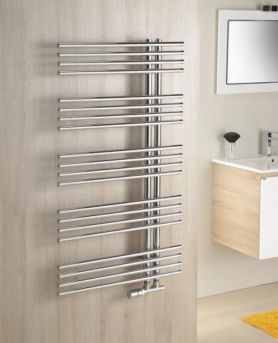 Grzejnik łazienkowy 600 x 1122 mm stalowy chrom 354 W NYMPHA 1805-15 Sapho  wizualizacja