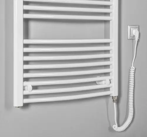 Grzejnik elektryczny 450 x 960 mm biały 300 W ORBIT-E ILEO94T Aqualine na ścianie