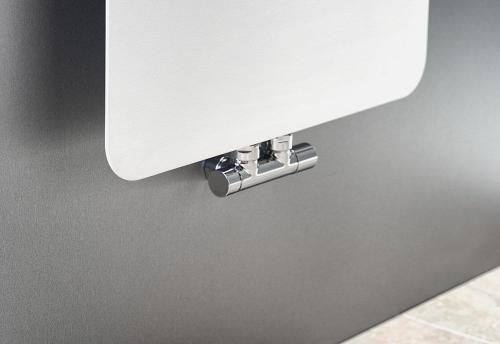 Grzejnik łazienkowy 370 x 1590 mm biały mat 550 W TABELLA MI1537 Sapho podłaczenie