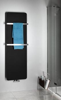 Grzejnik łazienkowy 490 x 1590 mm czarny mat 734 W TABELLA MI1547 Sapho wizualizacja