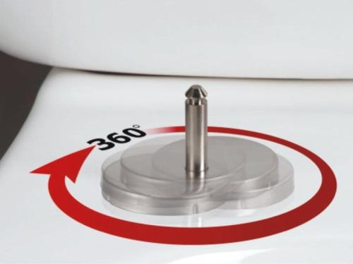 Deska WC wolnoopadająca polipropylen Sofia BS122 Aqualine zawiasy