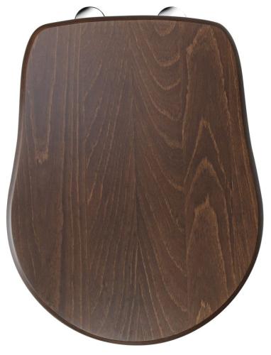 Deska WC orzech zawiasy chrom RETRO 109040 Kerasan od góry