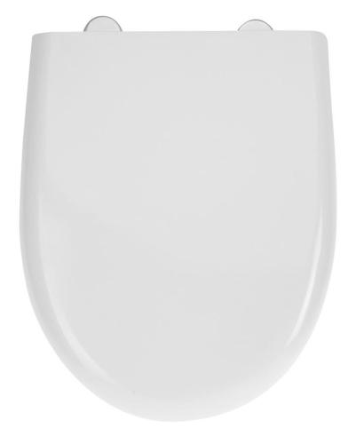 Deska WC wolnoopadająca, biała, zawiasy chrom ABSOLUTE 40R30700I Isvea z góry