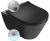 Miska WC podwieszana z funkcją bidetu czarny mat RIMLESS 35,5 x 53 cm AWA 100312-110 Sapho