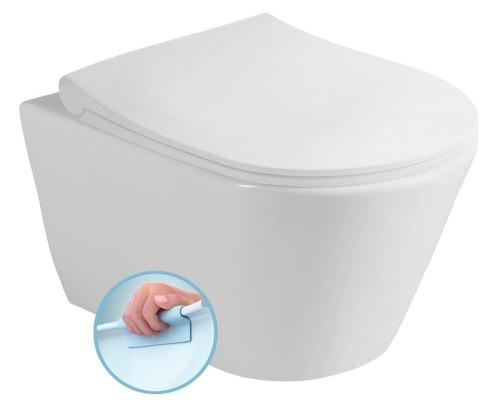Miska WC podwieszana biały RIMLESS 35,5 x 53 cm AVVA 100314 Sapho