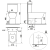 Kompakt WC KOMBI odpływ uniwersalny Rimless JALTA PB103RW Aqualine rysunek