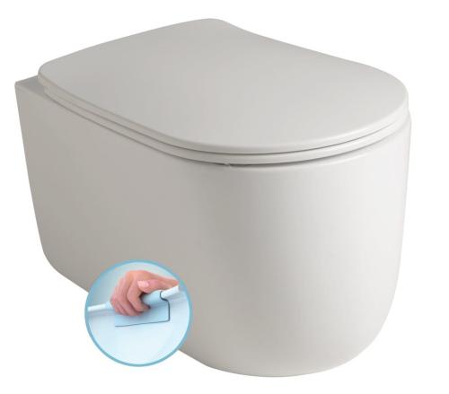 Miska WC podwieszana biały RIMLESS 35 x 55 cm NOLITA 531401 Kerasan
