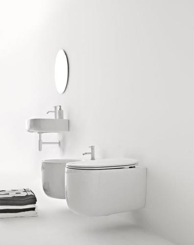 Miska WC podwieszana biały RIMLESS 35 x 55 cm NOLITA 531401 Kerasan wizualizacja
