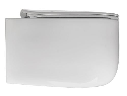 Miska WC podwieszana biały RIMLESS 35 x 55 cm NOLITA 531401 Kerasan bokiem