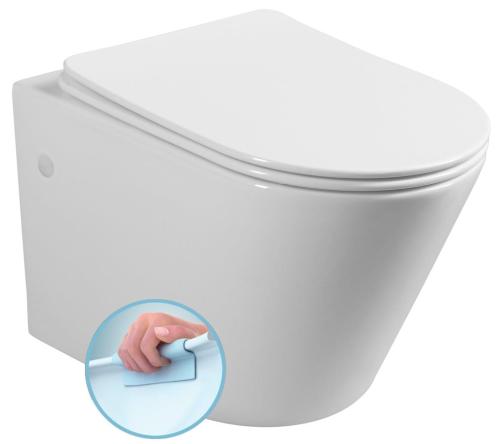 Miska WC podwieszana biały RIMLESS 36 x 53 cm PACO PZ1012WR Sapho
