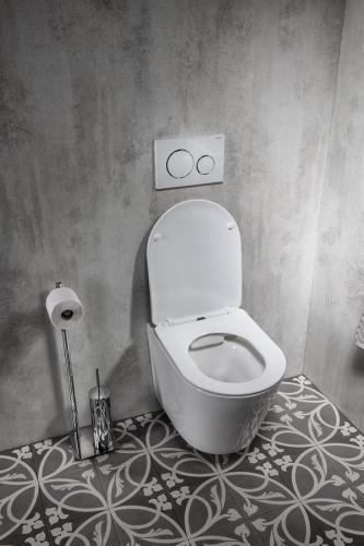 Miska WC podwieszana biały RIMLESS 36 x 53 cm PACO PZ1012WR Sapho aranżacja