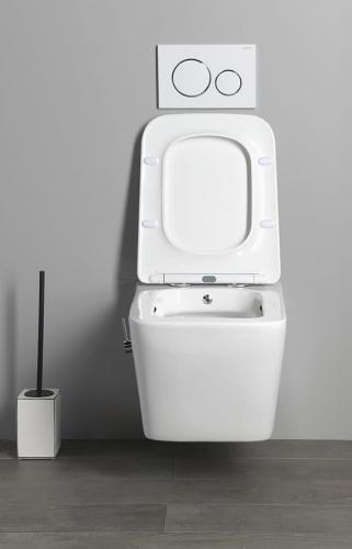 Deska WC wolnoopadająca biała PORTO PZS102 Sapho wizualizacja