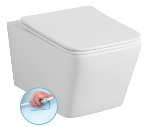 Miska WC podwieszana biały RIMLESS 36 x 52 cm PORTO PZ102WR Sapho