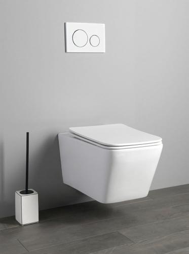 Miska WC podwieszana biały RIMLESS 36 x 52 cm PORTO PZ102WR Sapho wizualizacja
