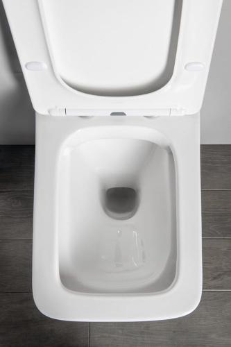 Miska WC podwieszana biały RIMLESS 36 x 52 cm PORTO PZ102WR Sapho z góry