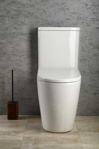 Kompakt WC KOMBI odpływ uniwersalny Rimless TURKU PC104WR Sapho wizualizacja