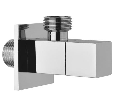 Zawór kątowy 1/2 x 3/8 z rozetą chrom SL111 Sapho