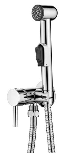 Bateria bidetowa podtynkowa okrągła wąż słuchawka stop chrom SK302 Aqualine