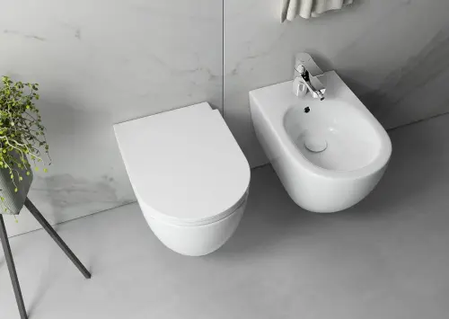 Bidet podwieszany 36,5 x 53 cm INFINITY 10NF41001 Isvea od góry