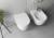 Bidet podwieszany 36,5 x 53 cm INFINITY 10NF41001 Isvea od góry