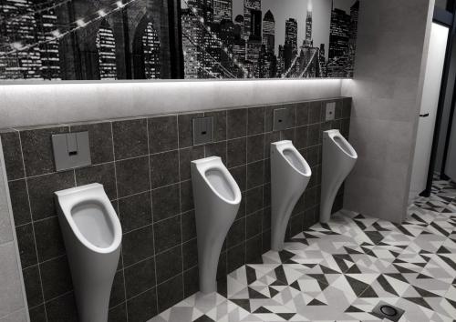 Pisuar ceramiczny 21 x 92,5 x 30 cm AQUATECH 373001 Kerasan aranżacja