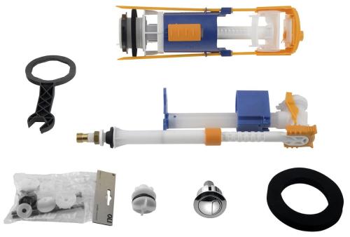 Mechanizm spłukujący do WC chrom 750990 Kerasan