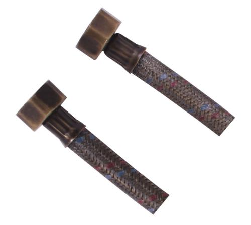 Wąż przyłączeniowy nierdzewny FxF 1/2"x1/2" 40cm brąz 33413 Sapho