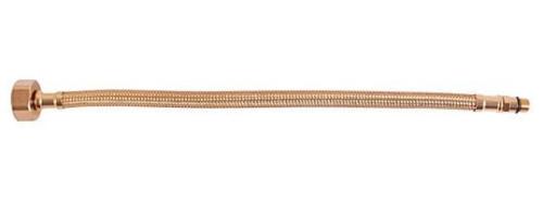 Wąż przyłączeniowy nierdzewny M10x3/8" 35 cm złoty 33415 Sapho rozciągniety