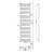 Grzejnik łazienkowy 400 x 1570 mm biały 547 W ALBRECHT 600.113.4 Bruckner rysunek