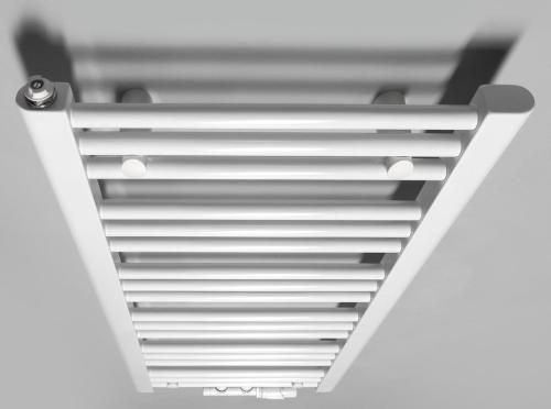 Grzejnik łazienkowy 400 x 930 mm biały 327 W ALBRECHT 600.111.4 Bruckner z góry