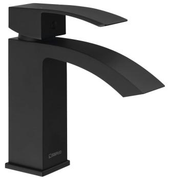 Bateria umywalkowa stojąca czarny mat GINKO 35 1101-02B Sapho