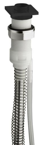 Gniazdo kwadratowe pod rączkę prysznicową z wężem czarny mat FOLLOW ME PD46813 Silfra