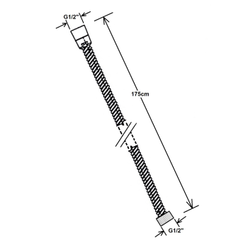 POWERFLEX Wąż prysznicowy 150 cm kolor różowe złoto FLE10RZL Sapho rysunek