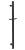 Drążek prysznicowy 60 cm czarny mat SC415 Sapho