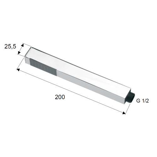 Rączka prysznicowa 1-funkcyjna złoty DO317 Sapho rysunek