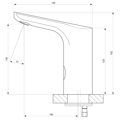 Bateria sensorowa stojąca 6 V DC czarny mat PS782B Sapho rysunek