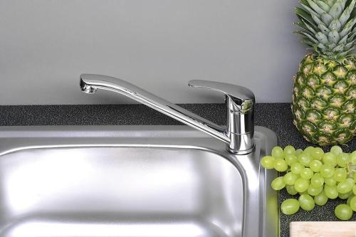 Bateria zlewozmywakowa stojąca, chrom połysk AQUALINE 50 52139 Aqualine aranżacja