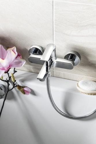 Bateria wannowa ścienna chrom PAX XA10 Sapho wizualizacja