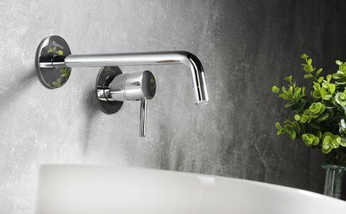 Bateria umywalkowa podtynkowa chrom RHAPSODY 5553 Sapho  na ścianie