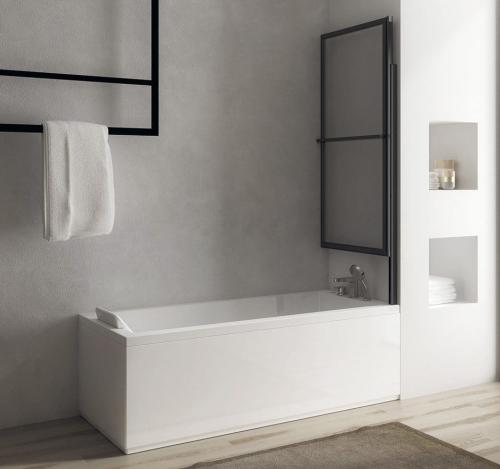 Parawan nawannowy podnoszony pneumatycznie czarny mat OLBIA 30317B Polysan złożony