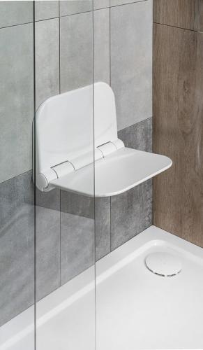 Siedzisko prysznicowe składane 37,5x29,5 cm DI82 Aqualine aranżacja