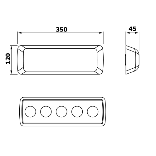 Zagłówek do wanny czarny MANAR 250503 Polysan  rysunek