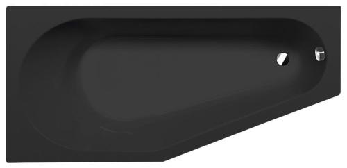 Wanna akrylowa asymetryczna 170x80 cm (lewa) czarny mat TIGRA 90111BM Polysan